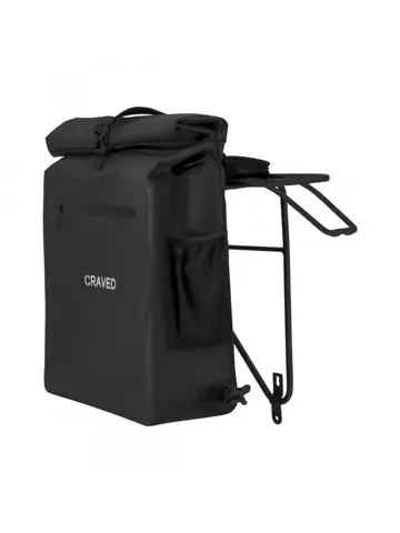 Craved Enkele Fietstas 3 in 1 - 28L - Zwart