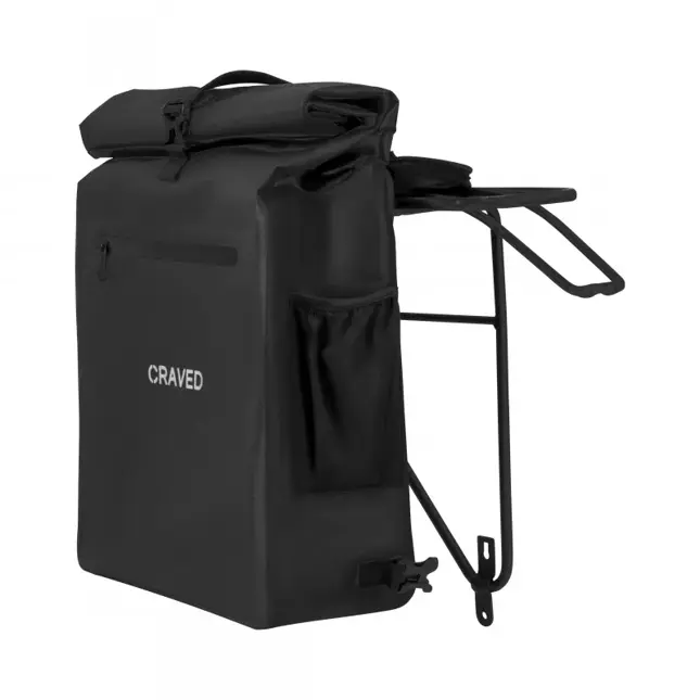 Craved Enkele Fietstas 3 in 1 - 28L - Zwart