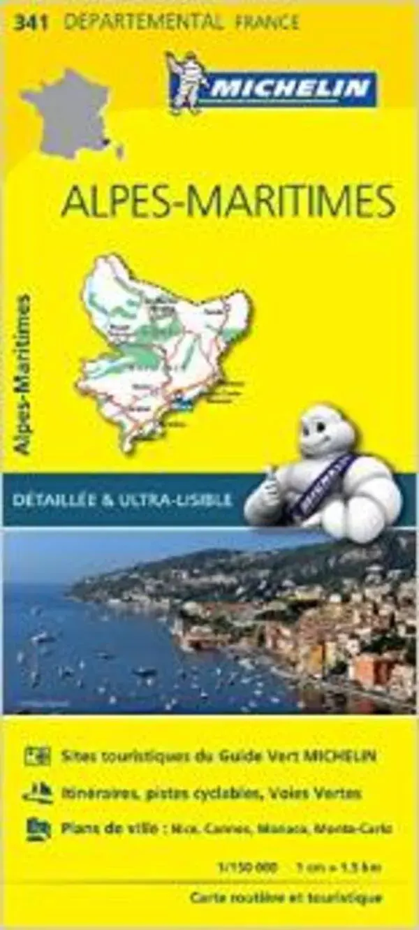 Michelin Local Wegenkaart 341 Alpes-Maritimes
