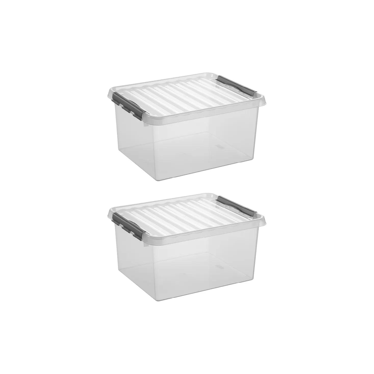 Sunware  Q-line  Opbergbox  36L  2-delig  Grijs