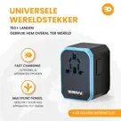 Universele Wereldstekker - Fast Charge