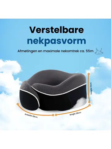 Nekkussen - Reiskussen Set - Zwart - PurelyGoods