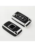 TPU Sleutelhoesje voor Peugeot zwart D3