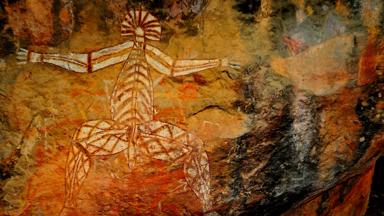 australie_algemeen_nt_aboriginal-kunst_rotstekening_shutterstock