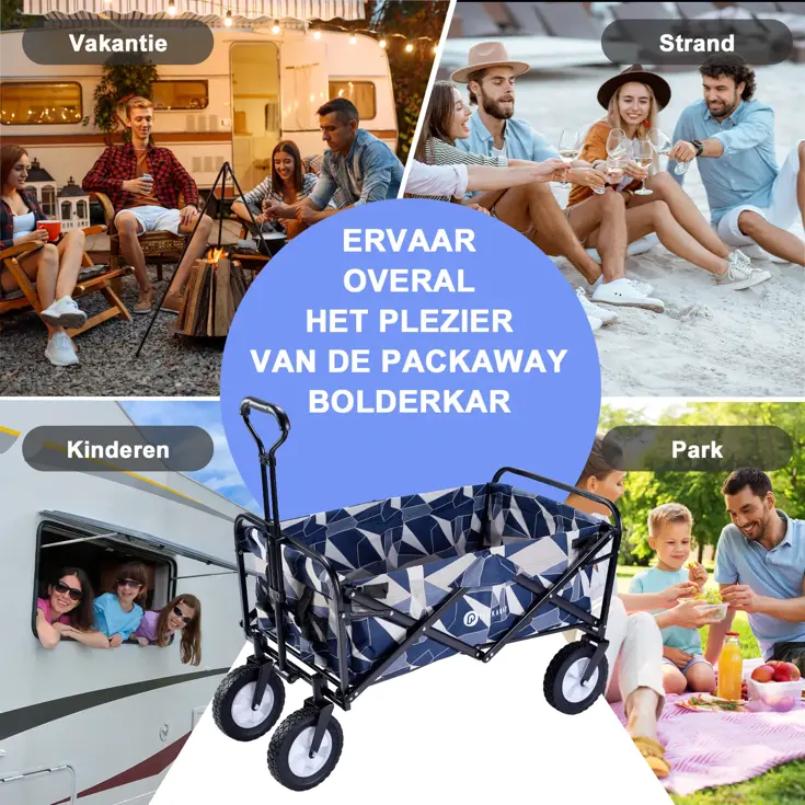 Packaway Opvouwbare Bolderkar  70KG – Pastel