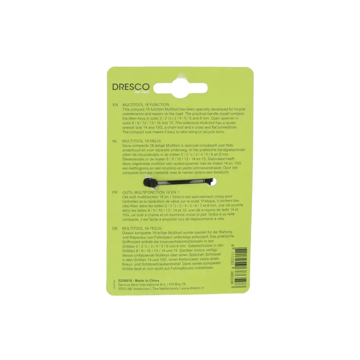 Compacte 18-delige Multitool voor Fietsonderhoud