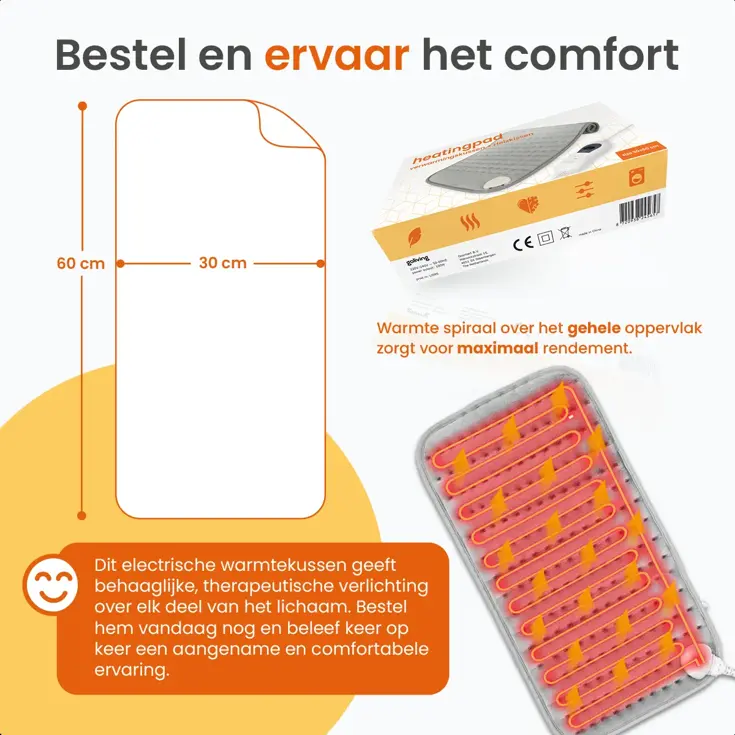 Warmtekussen 30 x 60 cm