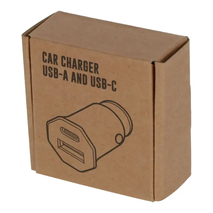 Autolader voor 2 apparaten USB-A + USB-C 2.5A