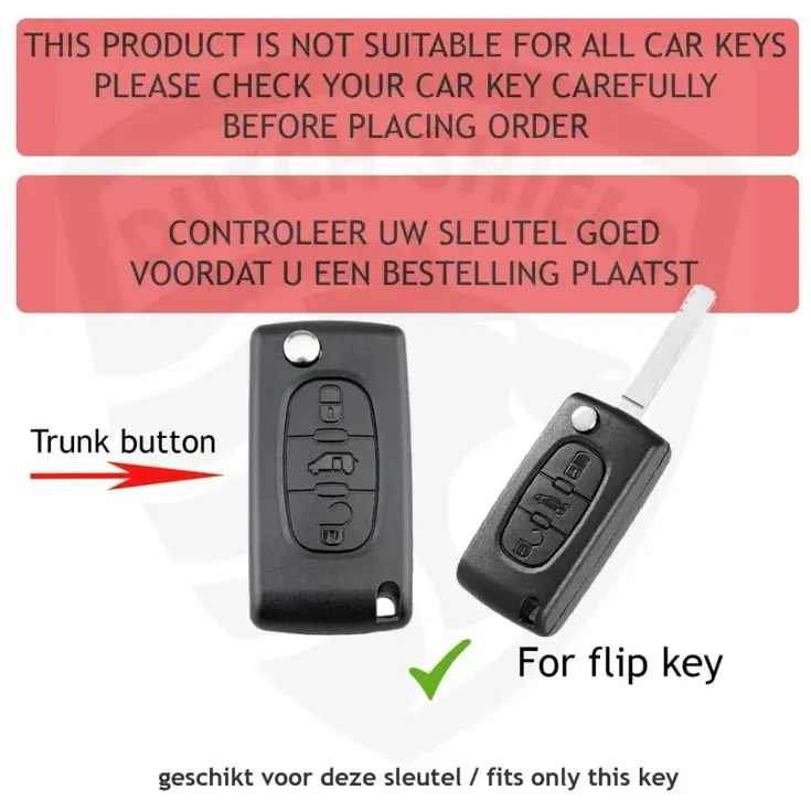TPU Sleutelhoesje voor Peugeot goud D3