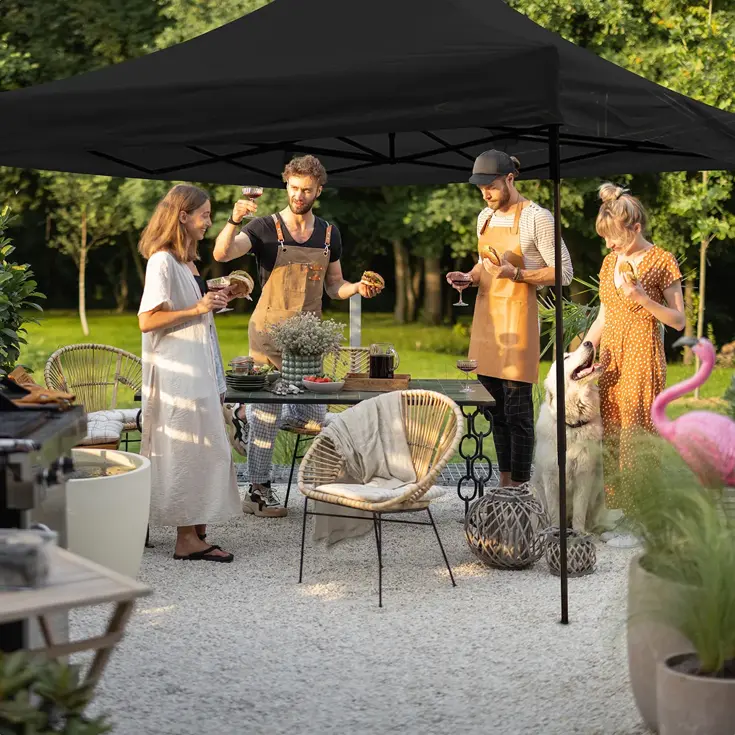 Partytent – 3x3 m – Easy-Up – Antraciet