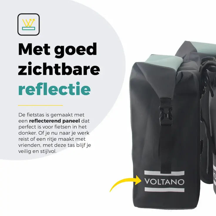 Voltano Dubbele Rolltop Fietstas 48 L