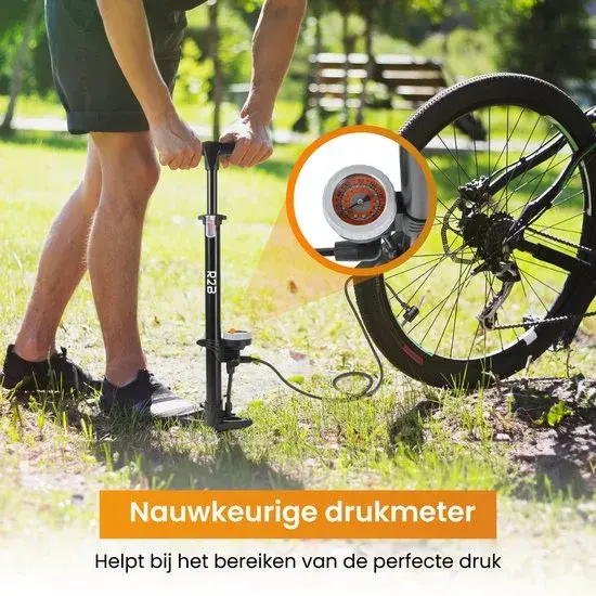 Fietspomp met Drukmeter - Vloerpomp