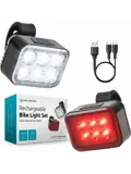 Oplaadbare Fietslamp Set Aluminium