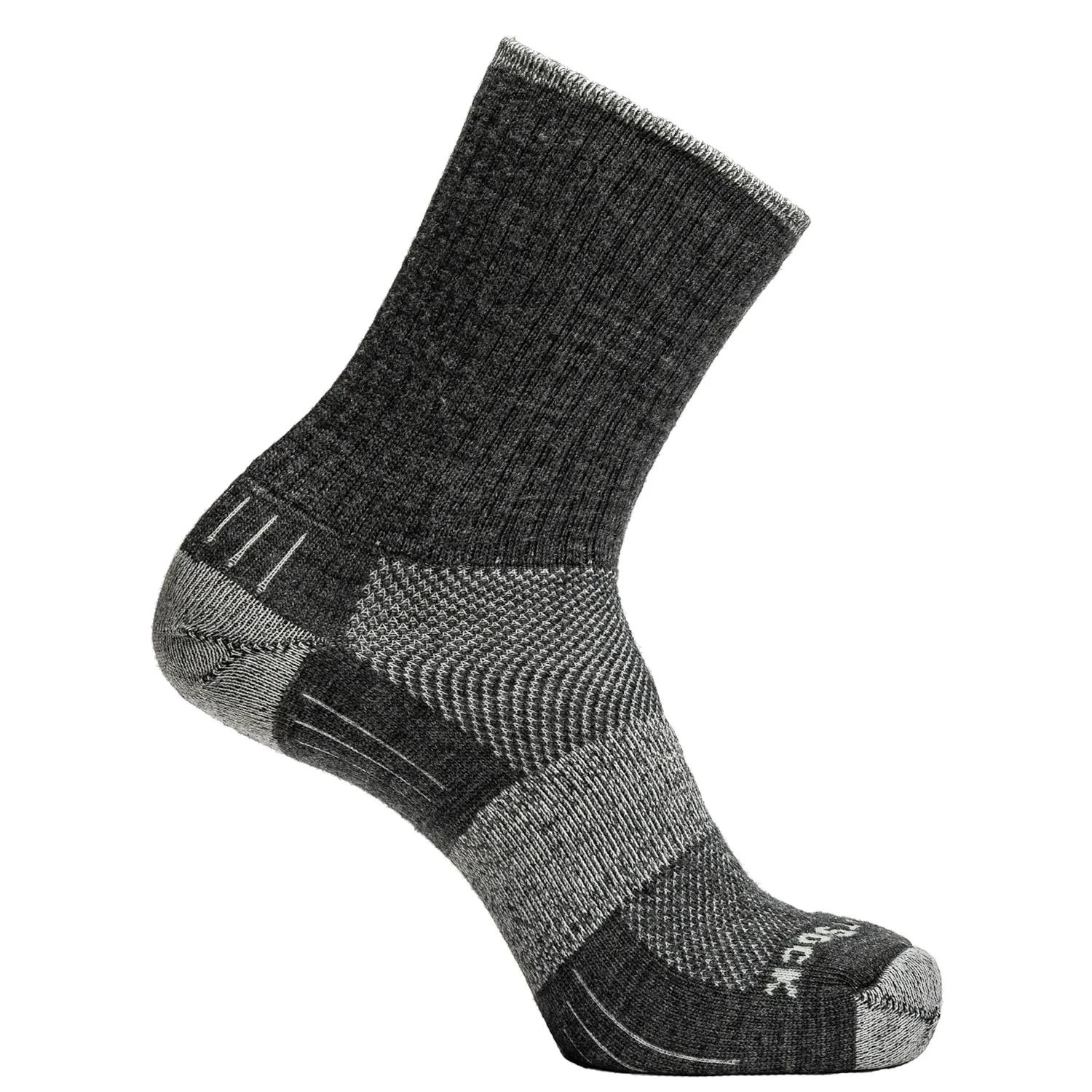 Wrightsock  Escape Merino Crew  sokken  Grijs  Donkergrijs