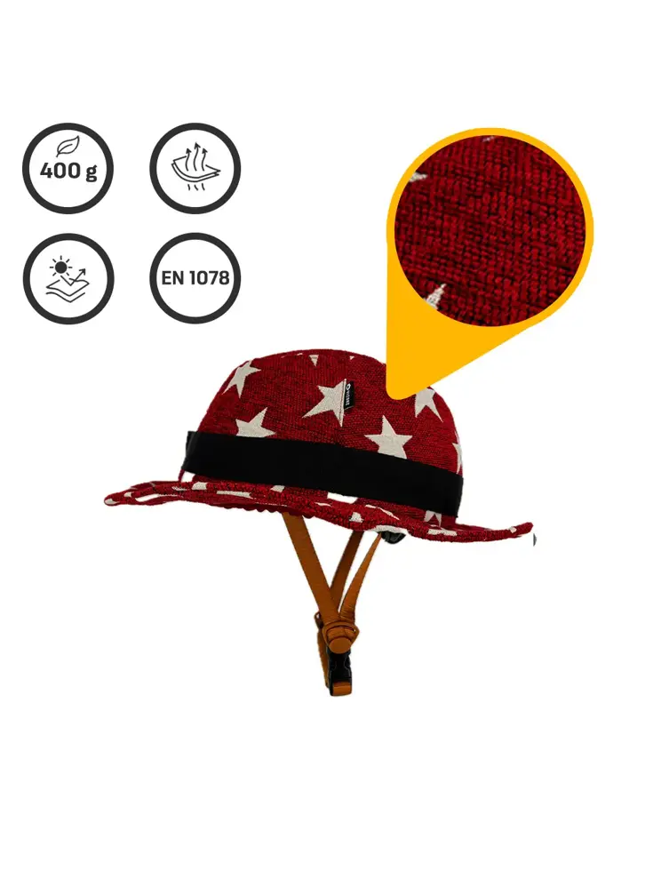 Vizorz SwitchCap fietshelm - Red stars classic