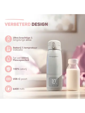 Thermosfles Flessenwarmer - Draadloos & Draagbaar