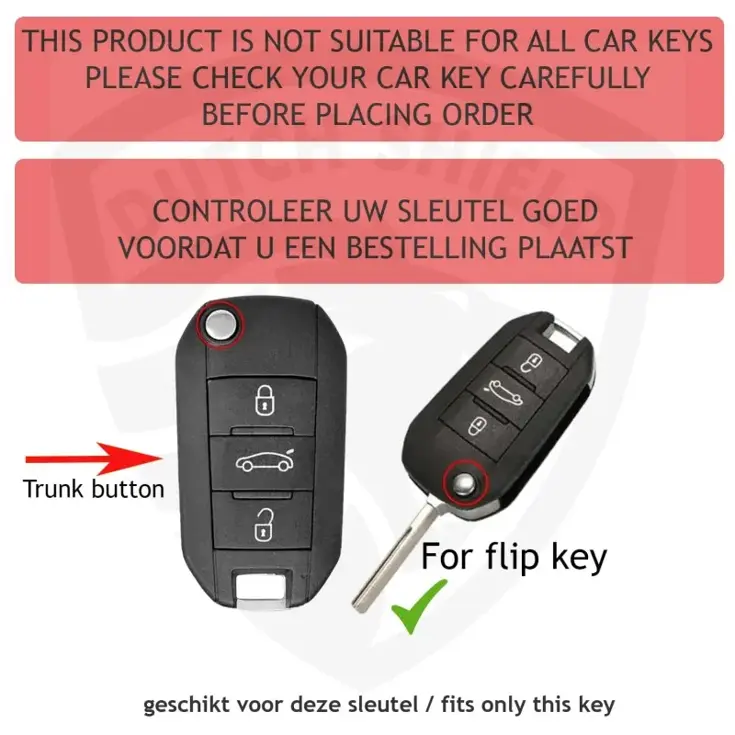 TPU Sleutelhoesje voor Peugeot goud A3