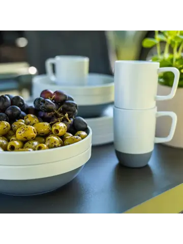 Vita Serviesset Grey 12-delig