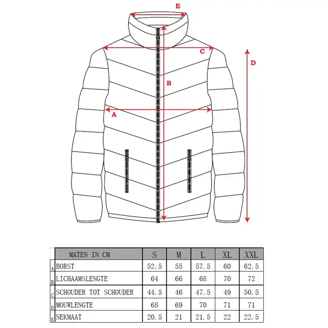 Heren Puffer Jacket Cappuccino Italia