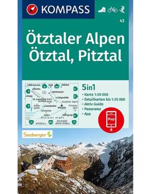 Kompass wandelkaart 43 Otztaler Alpen
