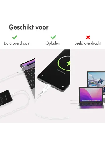 USB-C naar USB-C kabel - 0,25 meter