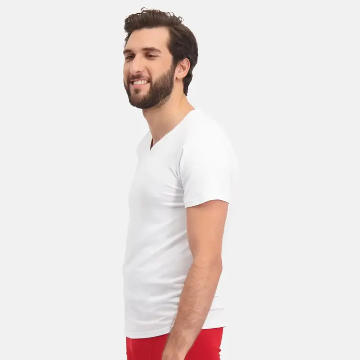 VELO - 2 V-hals T-shirts Bamboo Basics