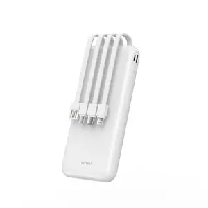 Powerbank 10000mAh - Vier Ingebouwde Kabels