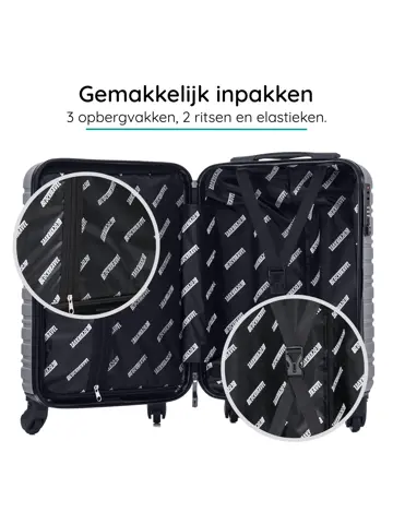 Kofferset S ABS 39L met TSA-slot en 360° wielen