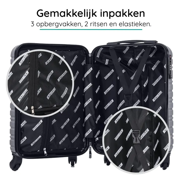 Kofferset 4 delige ABS 29 39 74 en 95L TSA-slot