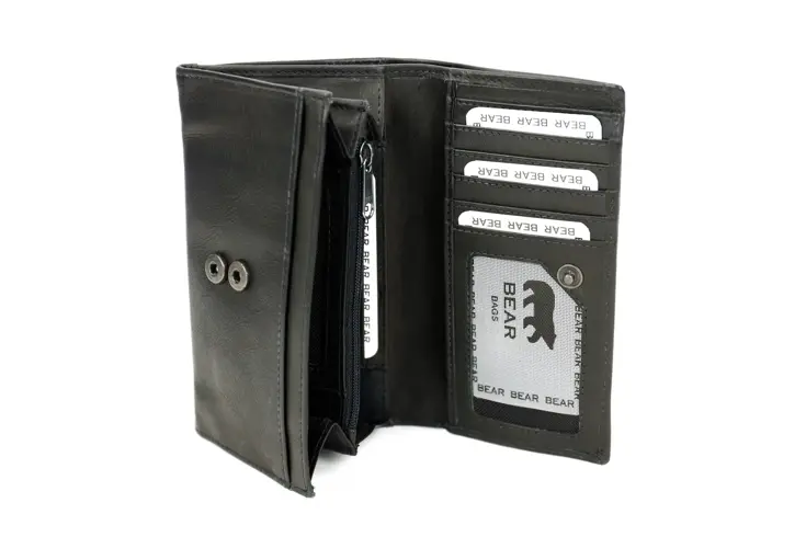 Sweety - XL portemonnee - Leer - Drukknoop