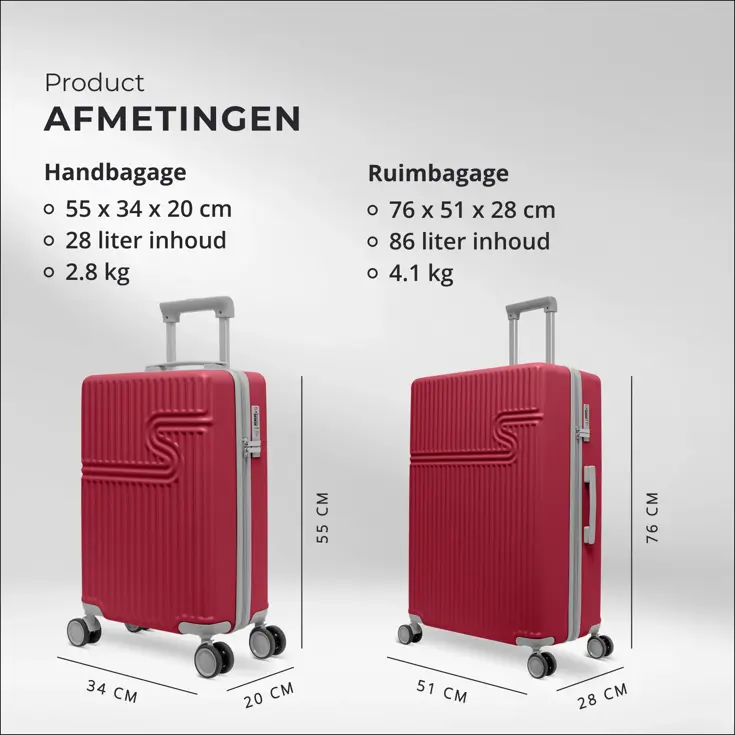 Kofferset 2-delig  55/76 cm - 114L