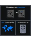 Travel Y612 - Wereldstekker - 170+ landen 12W