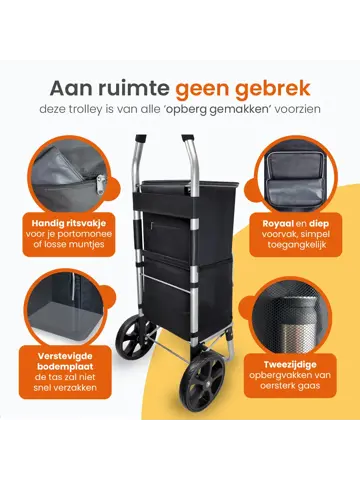 Boodschappentrolley - 50L - Opvouwbaar