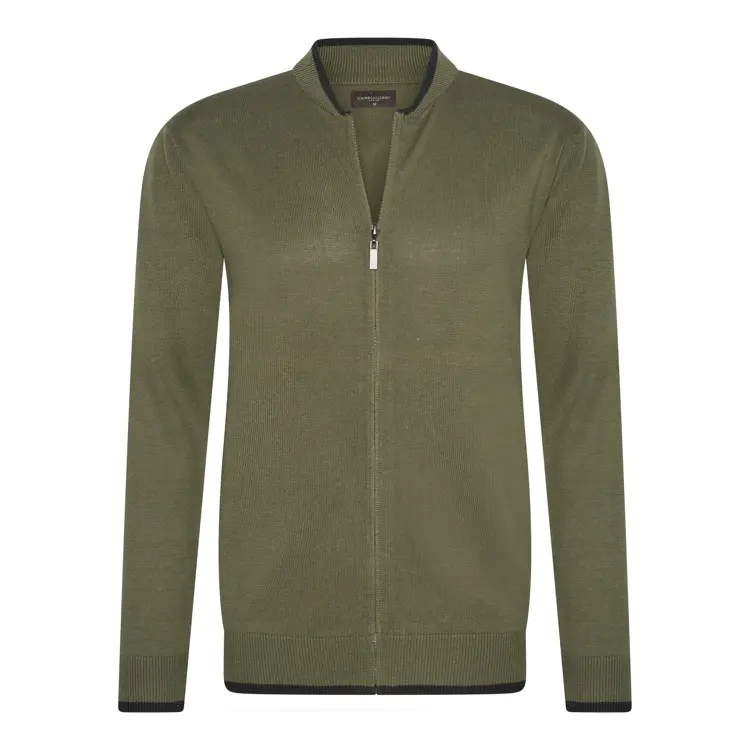 Heren Full Zip Cardigan Cappuccino Italia