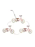 2-in-1 Loopfiets Driewieler met Duwstang