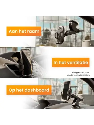 Telefoonhouder Auto Zuignap en Ventilatie