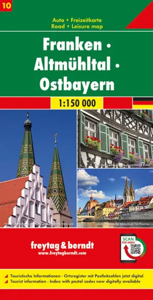 Wegenkaart Duitsland 10 Franken Altmühltal
