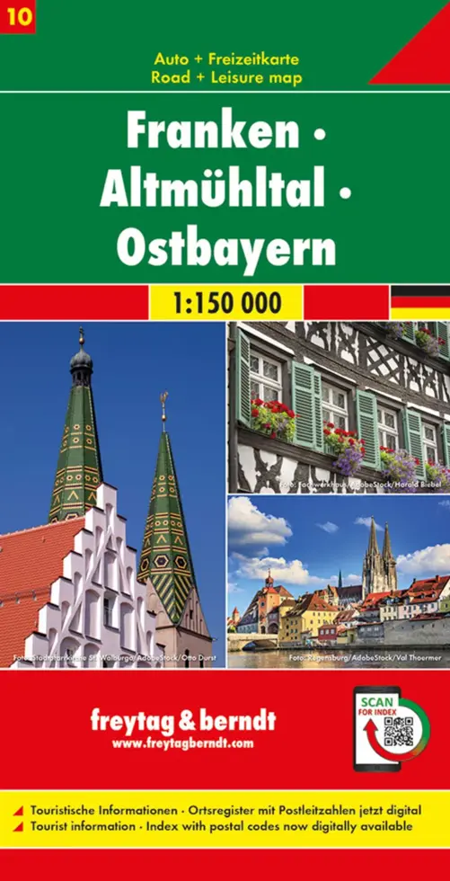 Wegenkaart Duitsland 10 Franken Altmühltal