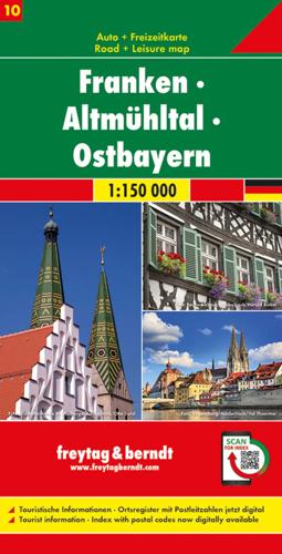 Wegenkaart Duitsland 10 Franken Altmühltal