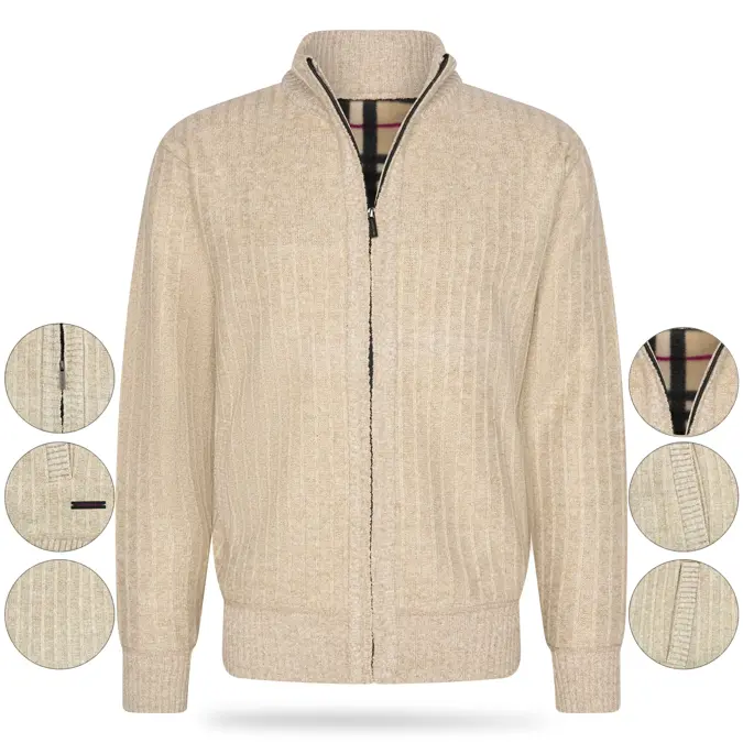 Heren Bounded Cardigan Cappuccino Italia
