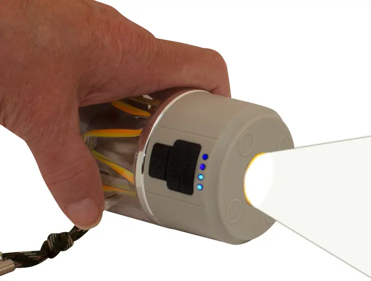 String campinglamp met zaklamp