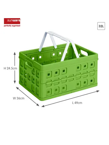 Square - Vouwkrat met handgreep - 32L - 2-dlg
