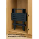 HEM Inklapbare Bijzettafel zwart 43x45 cm