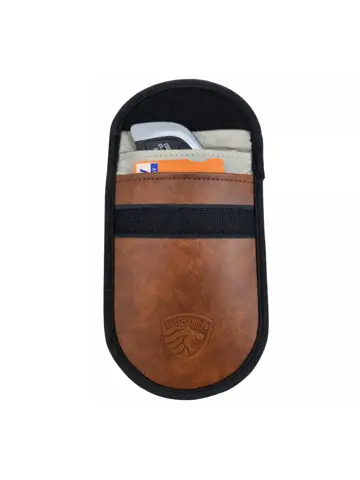 2x RFID Autosleutel hoesje - Anti-Skim bruin