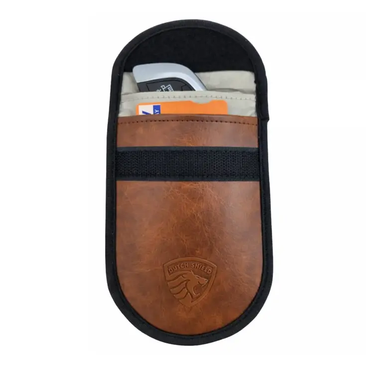 2x RFID Autosleutel hoesje - Anti-Skim bruin