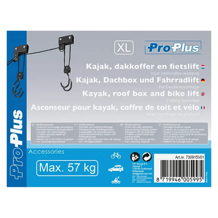 ProPlus Fietslift - XL – Zwart Tot 57 kg
