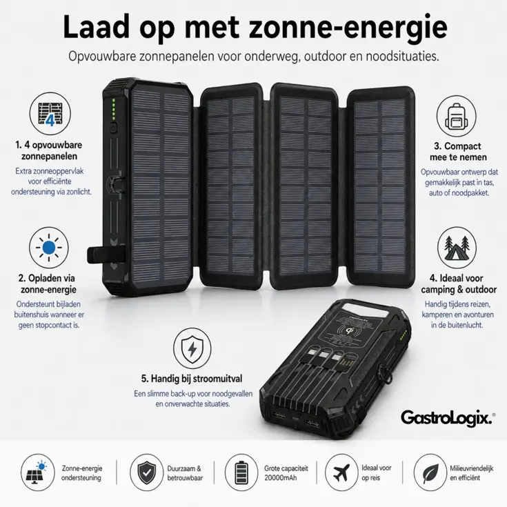 Solar Powerbank 20.000mAh