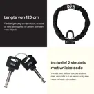 ART4 Kettingslot - 120 cm - Scooter en Motorslot