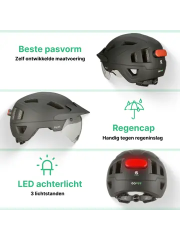 PILOT fietshelm met regencap