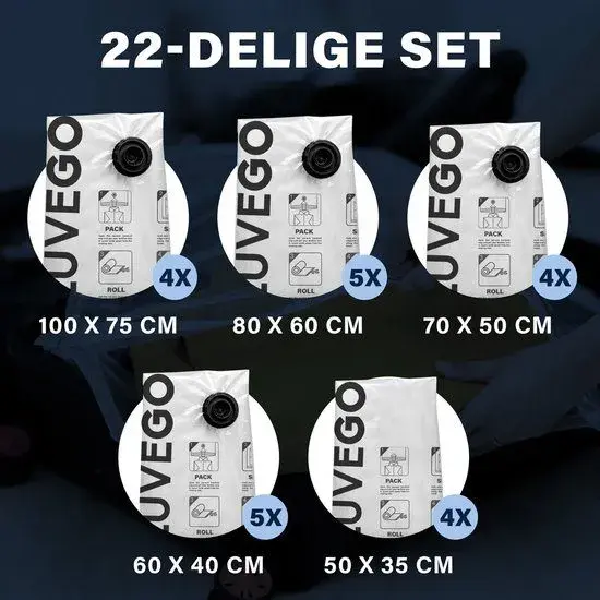 Luvego - Vacuümzakken voor Kleding - 22-Pack
